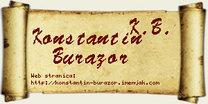 Konstantin Burazor vizit kartica